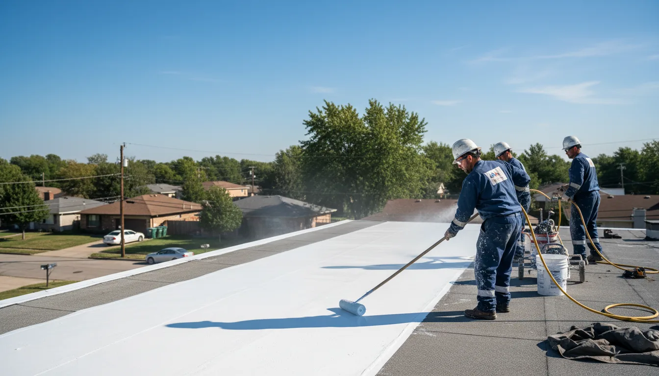 Commercial roof coating in Stout, IA near me